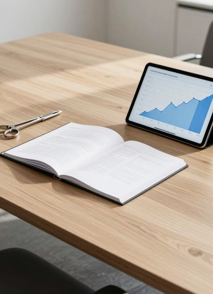 Due diligence at the desk with performance charts